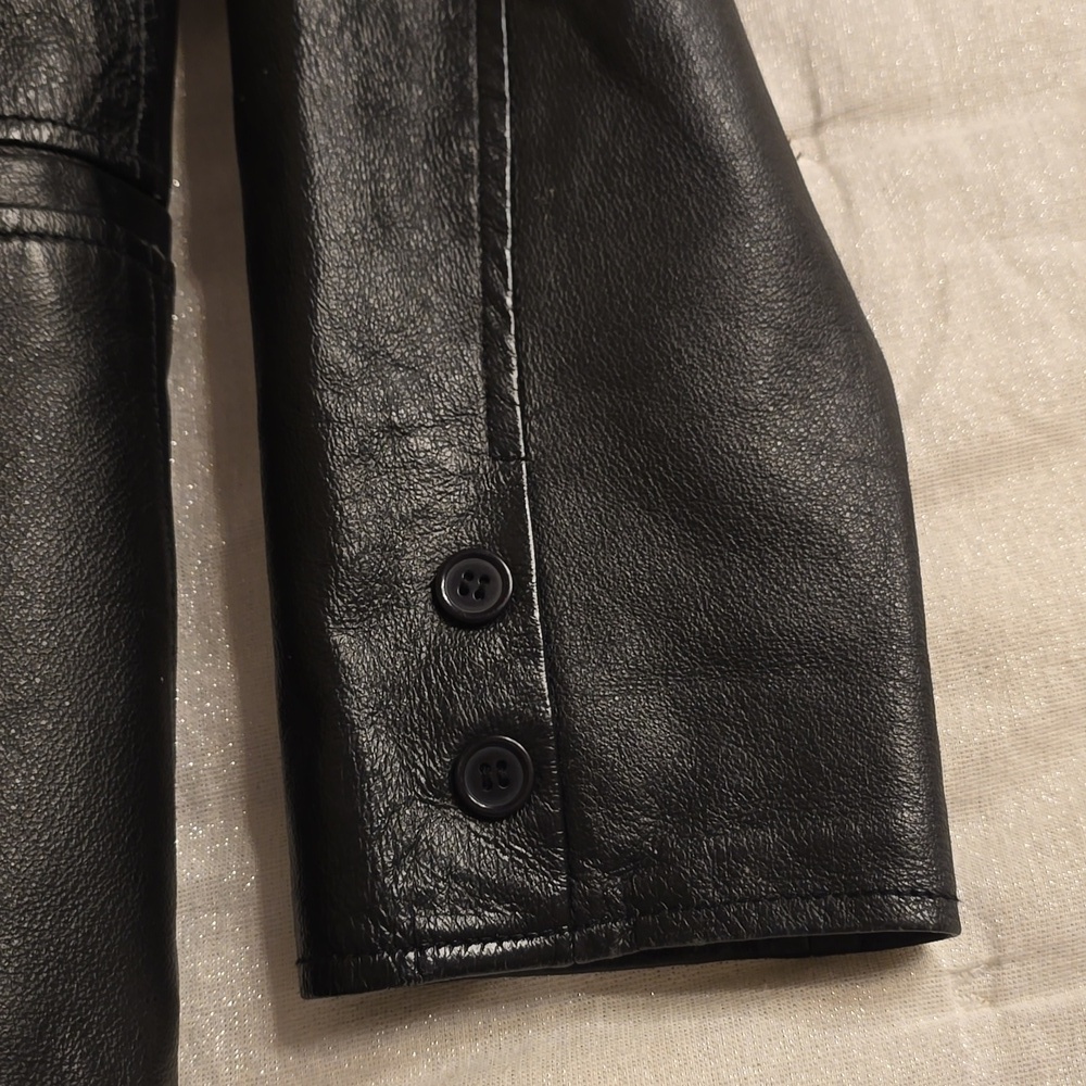 Clio Black Leather Jacket - Picture 8 of 14